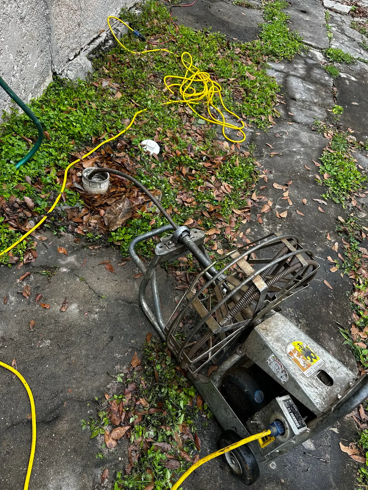 Adams Plumbing & Drain Company clearing clogged drain in Cedar Grove, Mobile, AL