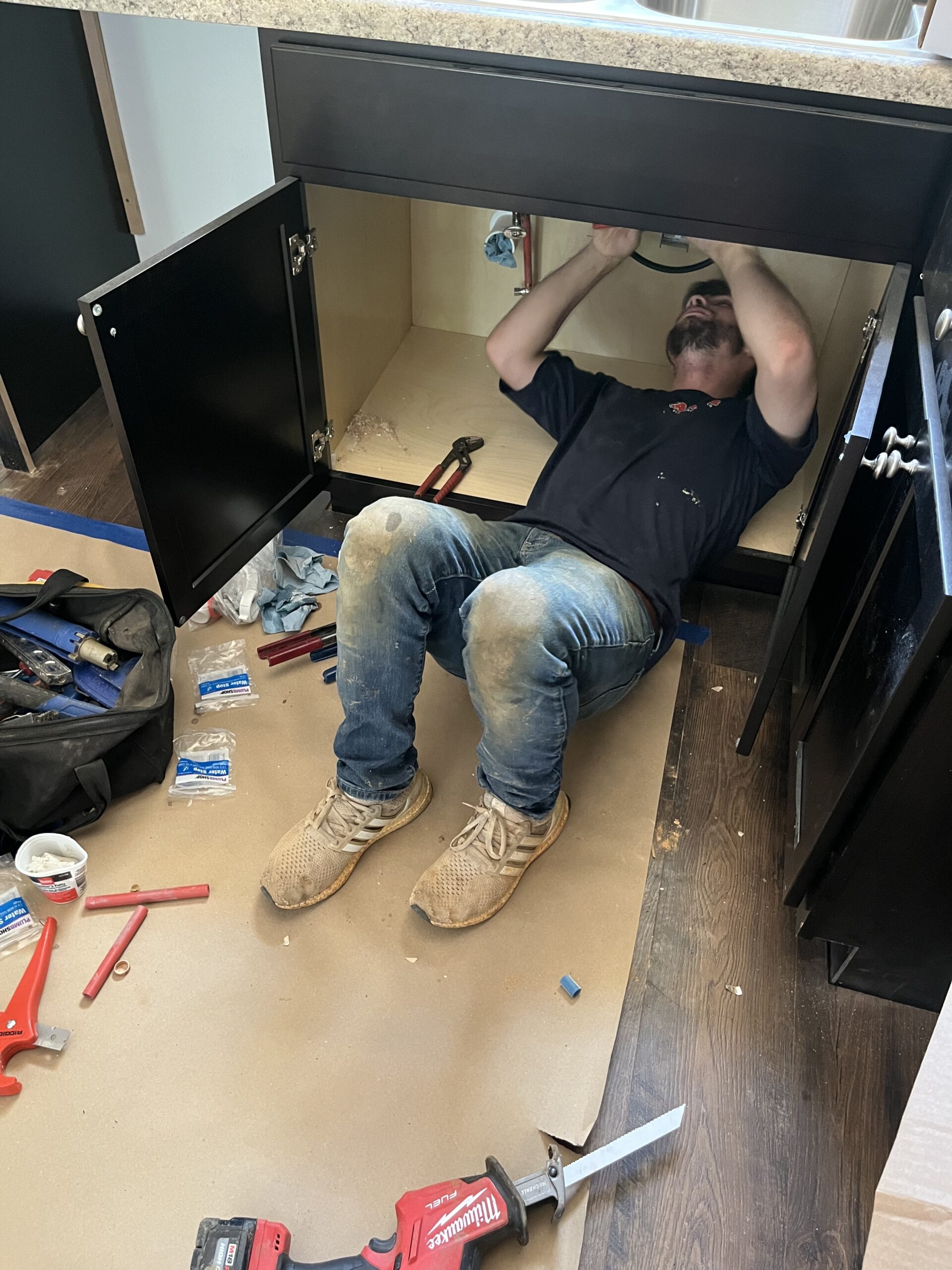 Adams Plumbing & Drain Company performing plumbing repair in Overlook, Mobile, AL